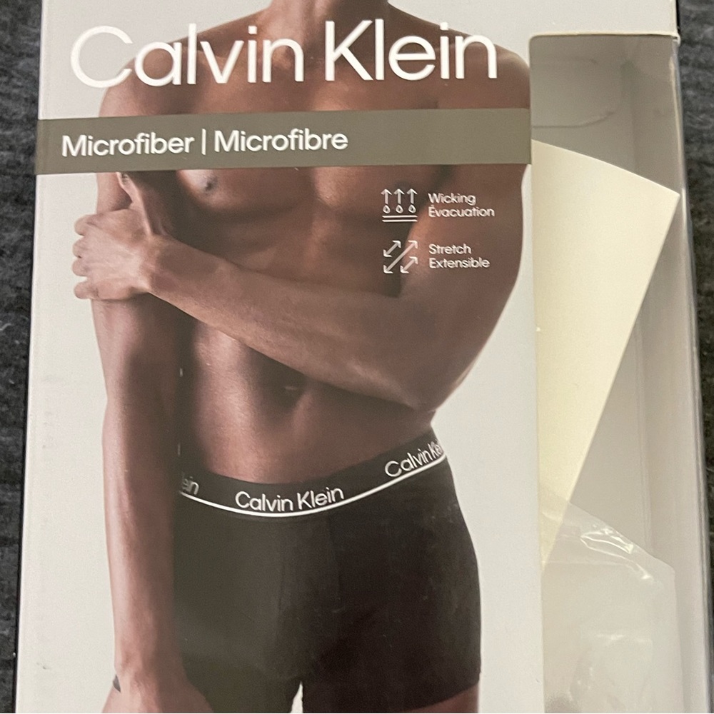 NWT 3 Calvin Klein Microfiber Low Rise Trunk Size Small